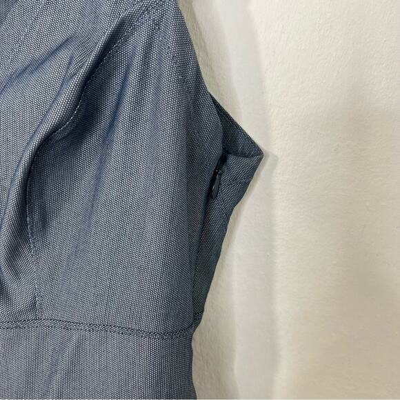 Robert Rodriguez Blue Gray A-Line Pleated Dress Size 4 - Picture 7 of 11